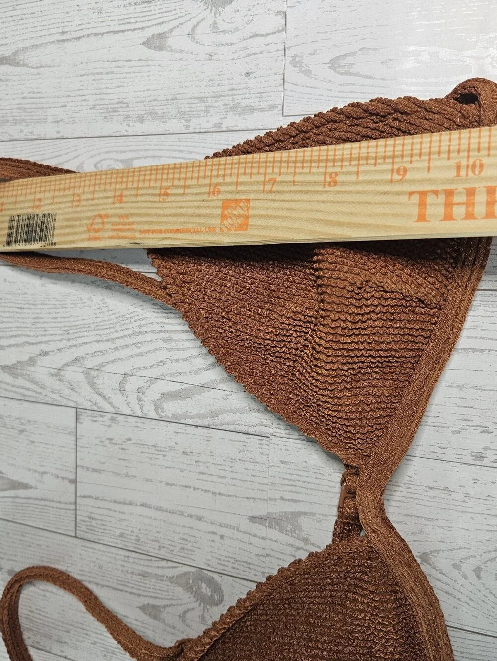 Good American Always Fits Triangle Swim Top Size 3 Swimsuit Brown Bikini